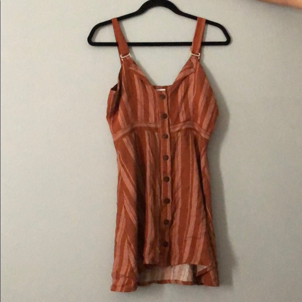 Light orange button up dress